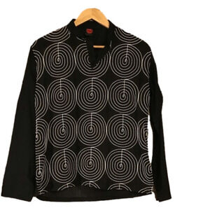 WOMEN’S shirt, size medium (38), black and white. Light cotton